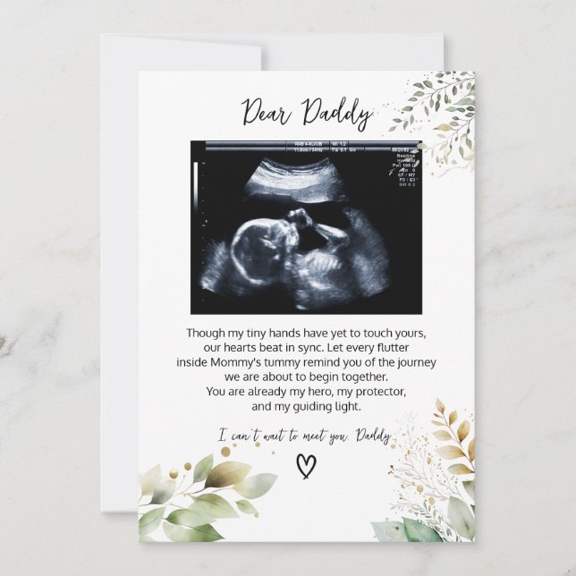 Dear Daddy, A Message from Little One Holiday Card (Front)