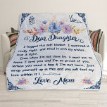 Dear Daughter Blanket, Gift For Birthday  Fleece Blanket<br><div class="desc">Add a personal touch to the coziness of this plush fleece blanket. Made to feel incredibly soft to the touch and keep anyone warm on a chilly day, these blankets come in 3x sizes and cover all your needs. Key features : 100% Polyester This extremely strong and durable synthetic fabric...</div>