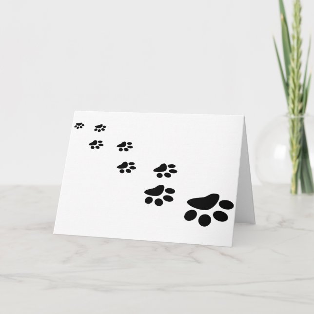Dear Dog Dad Mom Customizable Pet Name Card (Front)