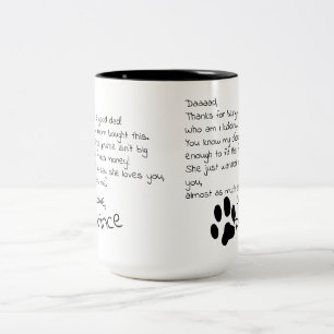 Dear Dog Dad Mom Customizable Pet Name Coffee Mug