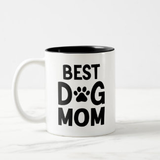 Dear Dog Mom, Funny Dog Mom, Dog Mom, Best Dog Mom Two-Tone Coffee Mug