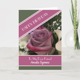 Dear Friend custom birthday card