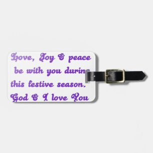 "Dear Friend" Festive Season Greeting Luggage Tag