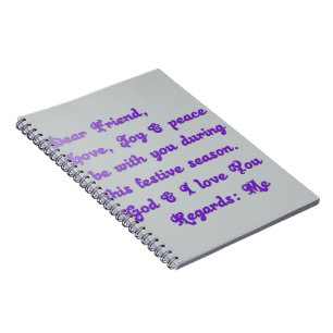 "Dear Friend" Festive Season Greeting Notebook