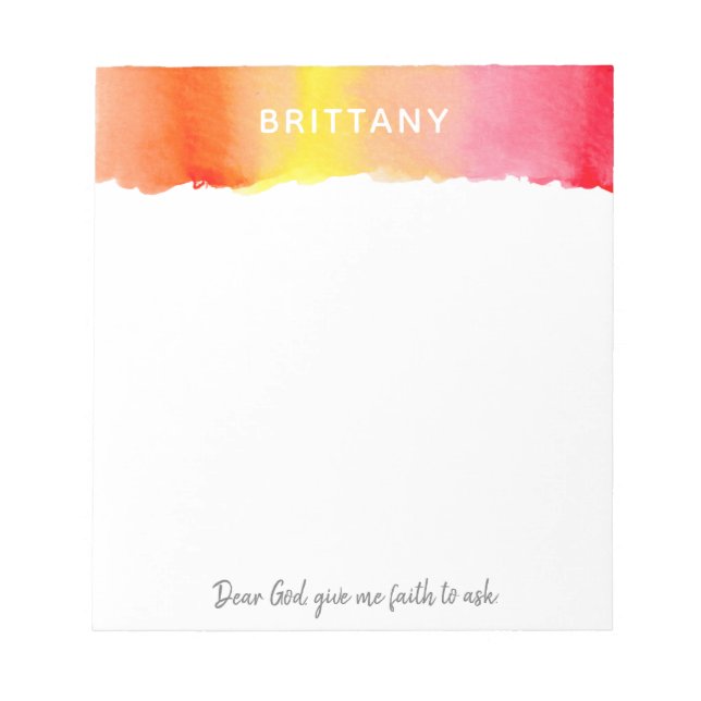 Dear God, give me faith Notepad (Front)