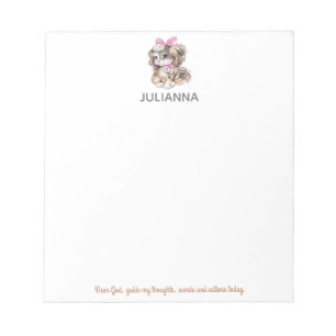 Dear God, guide my thoughts Puppy Notepad