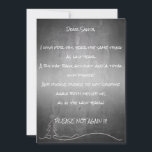 Dear good Santa<br><div class="desc">Funny greetings and wishes to Santa Claus in front of a chalkboard background.
Back is provided with white Liniatur.</div>