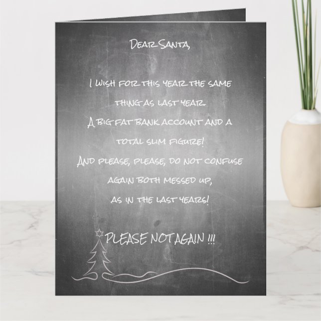 Dear good Santa Card (Front)