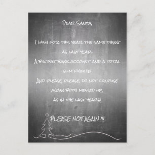 Dear good Santa Holiday Postcard