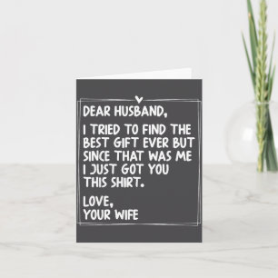 Dear Husband Matching Couples Style For Him And He Card