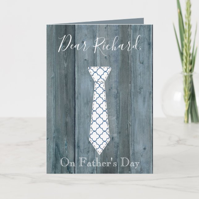 Dear Husband on Father's Day Tie Design Card (Front)