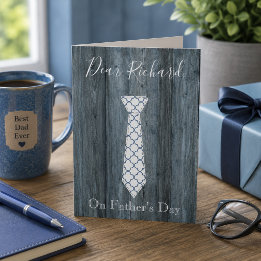 Dear Husband on Father's Day Tie Design Card