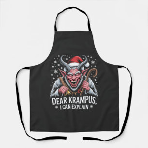 Dear Krampus I Can Explain Christmas Santa Apron