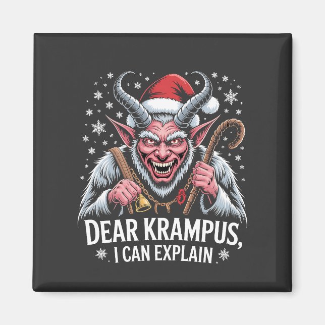 Dear Krampus I Can Explain Christmas Santa  Magnet (Front)