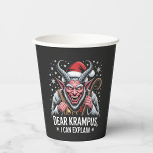 Dear Krampus I Can Explain Christmas Santa  Paper Cups