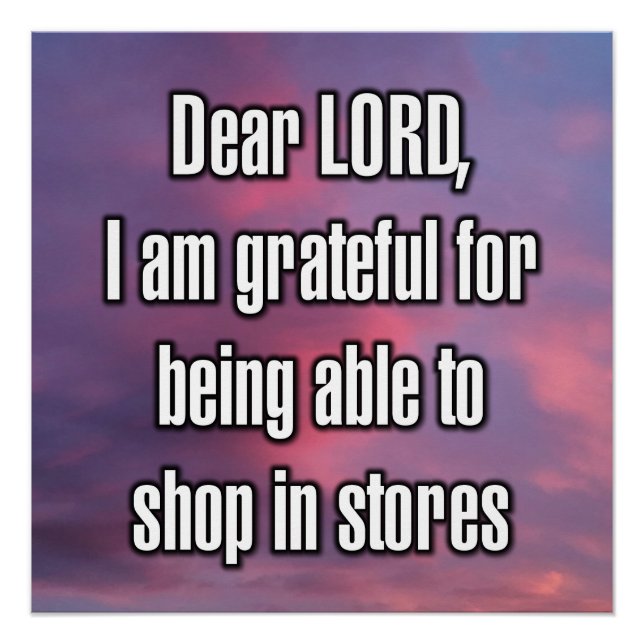 Dear LORD, I am grateful for being able to... Poster (Front)