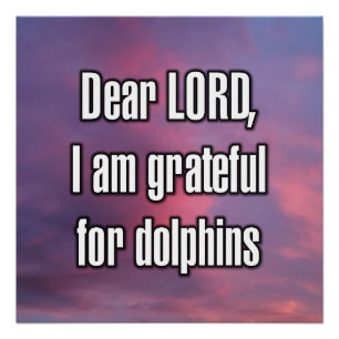 Dear LORD, I am grateful for dolphins Poster