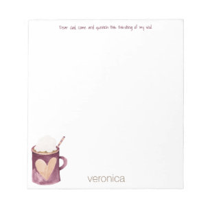 Dear Lord, quench my thirst Hot Cocoa Notepad