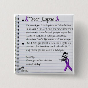 Dear Lupus.. 2 Inch Square Button