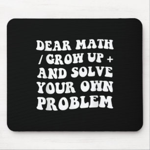 Dear Math Retro Vintage 70's Teacher Student Cool Mouse Pad