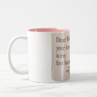 Dear Mom – Floral Mug with Heartfelt Quote | New M