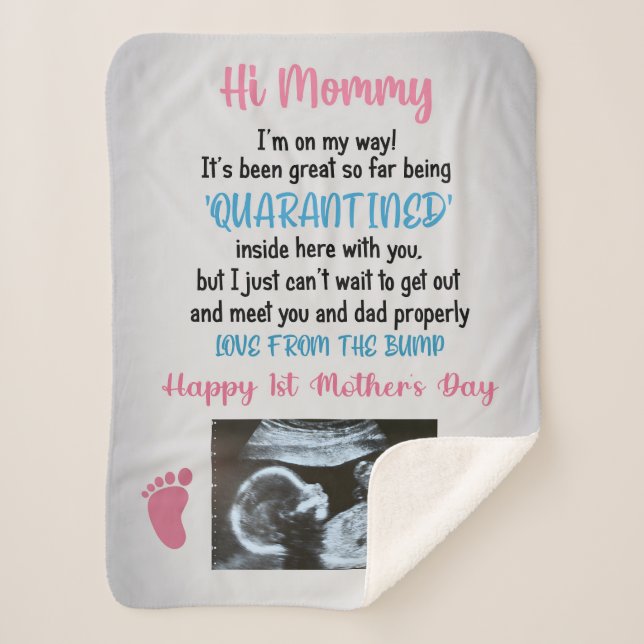 Dear Mommy Blanket From Bump I'm On My Way Blanket (Front)