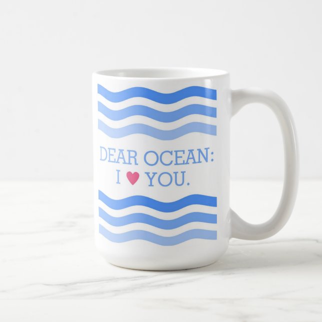 "Dear Ocean" Mug (Right)