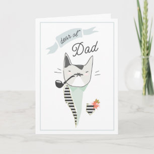 Dear Ol' Dad Coolest Cat of them All Card