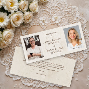 Dear Ones Deceased Couple Custom Photo Thank You