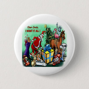 Dear Santa 2 Inch Round Button