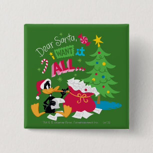 Dear Santa 2 Inch Square Button