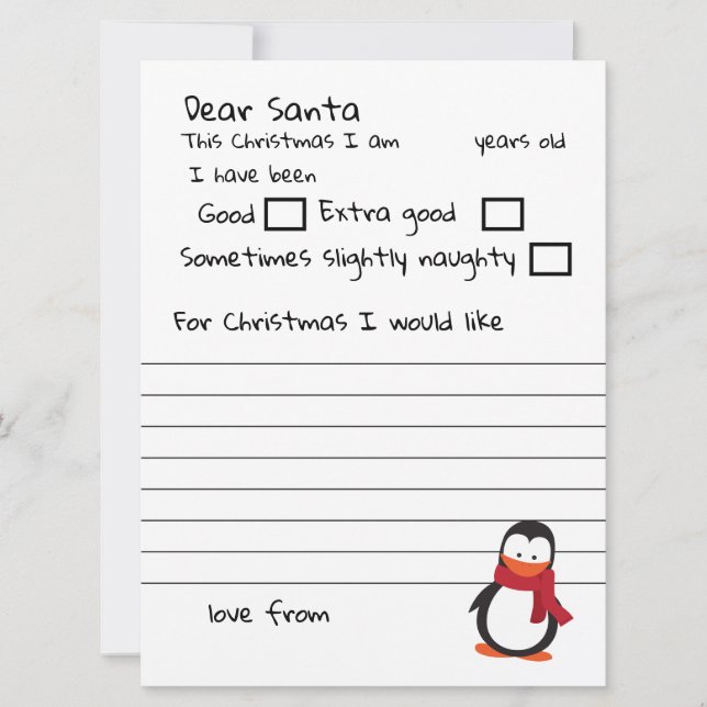 Dear Santa A Personalized Letter To Santa Claus Holiday Card (Front)