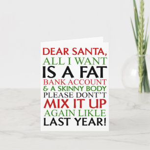 Dear Santa All I Want Is A Fat Nk Account And A Sk Card