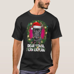 Dear Santa American Pit Bull was naughty at Christ T-Shirt
