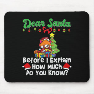 Dear Santa Before I Explain How Much Do You Know Mouse Pad