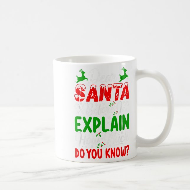 Dear Santa Before I Explain How Much Do You Know X Coffee Mug (Right)