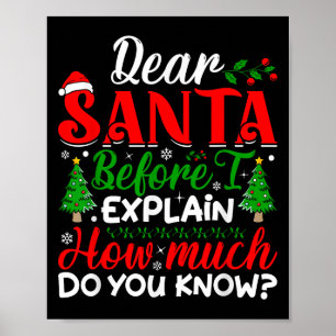 Dear Santa Before I Explain How Much Do You Know X Poster
