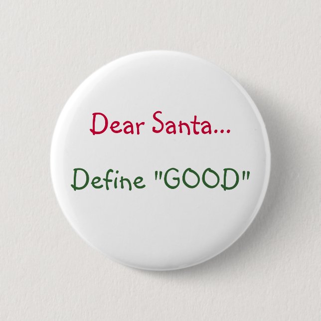Dear Santa... - button (Front)