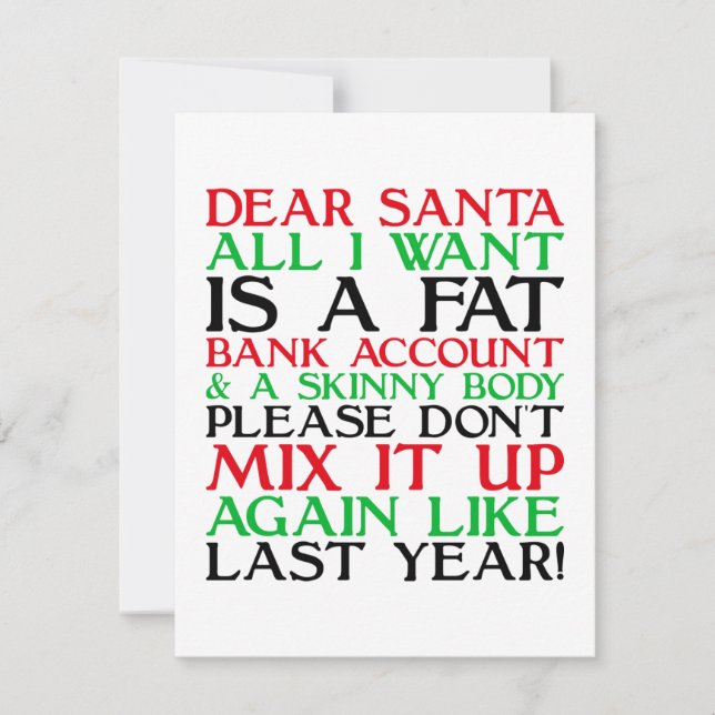 Dear Santa Card (Front)