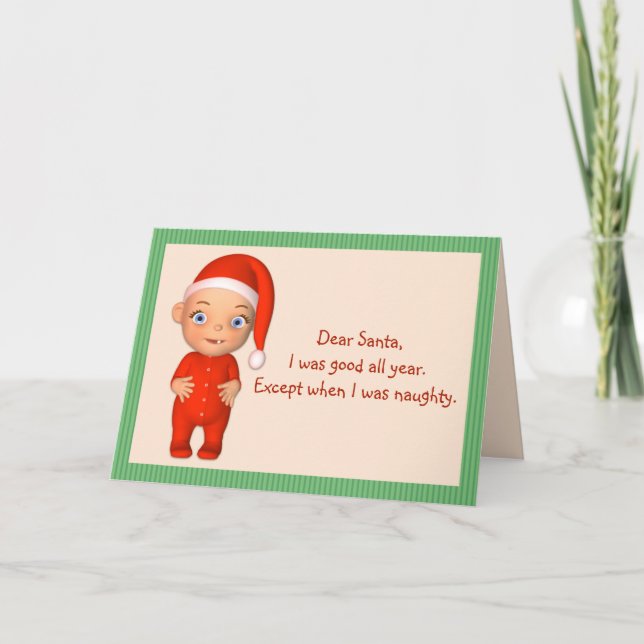 Dear Santa Christmas Card (Front)