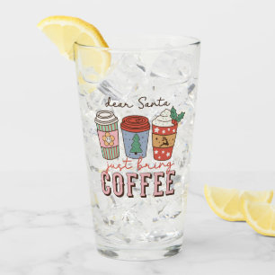 Dear Santa Christmas Coffee Latte Glass