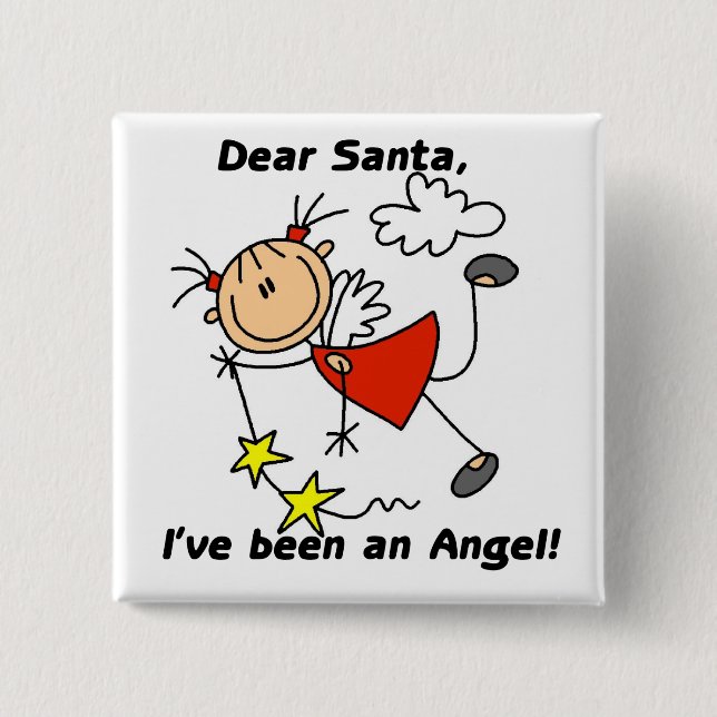 Dear Santa Christmas Tshirts and Gifts 2 Inch Square Button (Front)