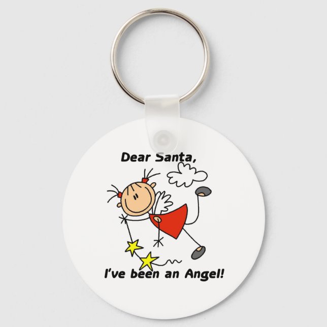 Dear Santa Christmas Tshirts and Gifts Keychain (Front)