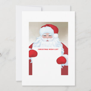"Dear Santa, Christmas Wish List for Kids" Invitation