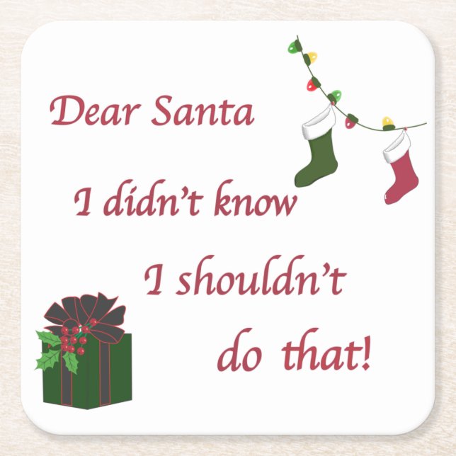 Dear Santa Coaster (Front)
