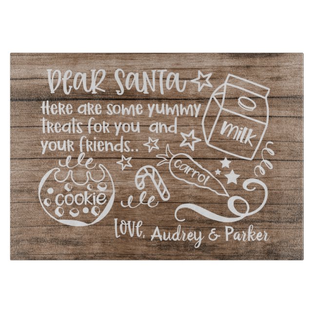 Dear Santa Cookie Tray Cutting Board (Front)