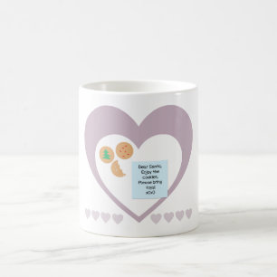 Dear Santa Cookies Bring Toys Purple Hearts Coffee Mug