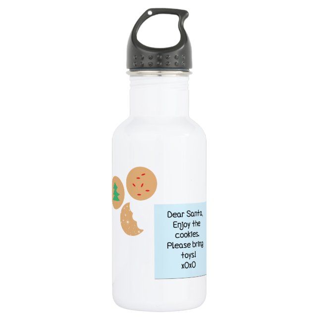 Dear Santa Cookies Please Bring Toys 532 Ml Water Bottle (Front)