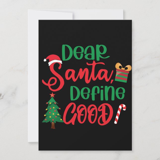 Dear Santa Define Good Funny Christmas (Front)