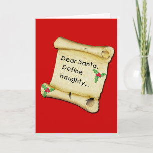 Dear Santa...Define Naughty T-shirts, Baby Clothes Holiday Card